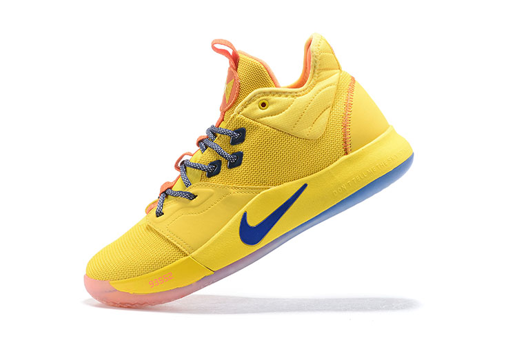 2019 Nike PG 3 Shoes Yellow Blue Pink
